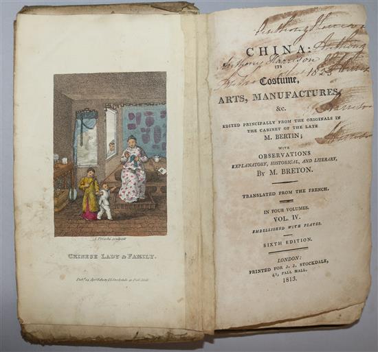 Breton de la Martiniere, Jean Baptiste Joseph - China: Its Costume, Arts, Manufactures ..., 6th edition in English,